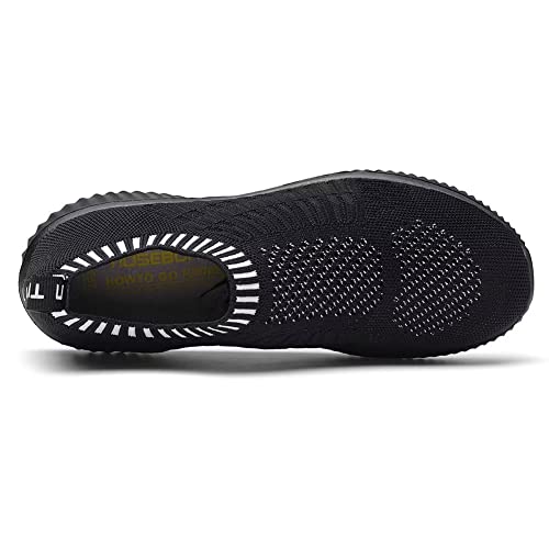 TIOSEBON Women's Athletic Walking Shoes Casual Mesh-Comfortable Work Sneakers 6 US All Black - Thumbnail 2