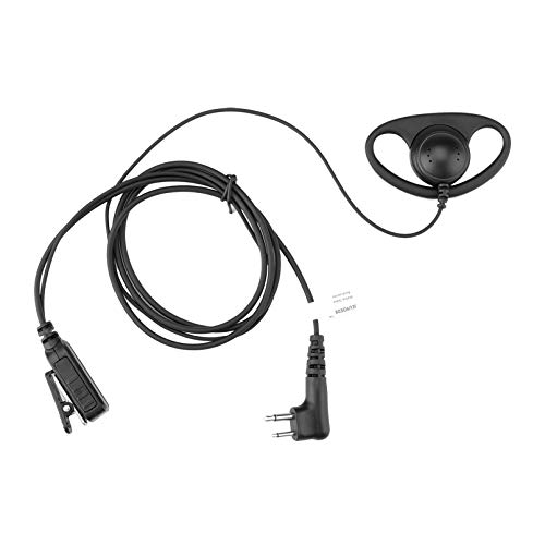JEUYOEDE RMM2050 D Shape Earpiece Headset with PTT Mic Compatible with Motorola Two Way Radio CLS1110 CLS1410 XU2600 CP110-2 Pin