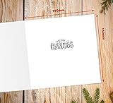 Christmas Card for Grandson. Snowmen & Cracker Design. Verse Inside. 150x150mm Card Size. Ecofriendly and Made in U.K. - Image 2