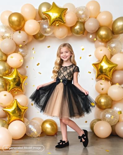 Image of PHIRAMIN Tollder Girl Dress Shoes - Little Girl Ballet Flats for Wedding Party