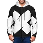 Sufouueo Hoodies for Men Sam and Colby Mens Zip-Up Hoodie Graphic Muff Sports Sweatshirt Black