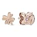 Pandora Jewelry - Clover & Ladybird Stud Earrings for Women in PANDORA Rose with Pink Crystals
