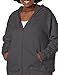 JUST MY SIZE womens Comfortsoft Ecosmart Fleece Full-zip Women's athletic hoodies, Slate Heather, 5X US