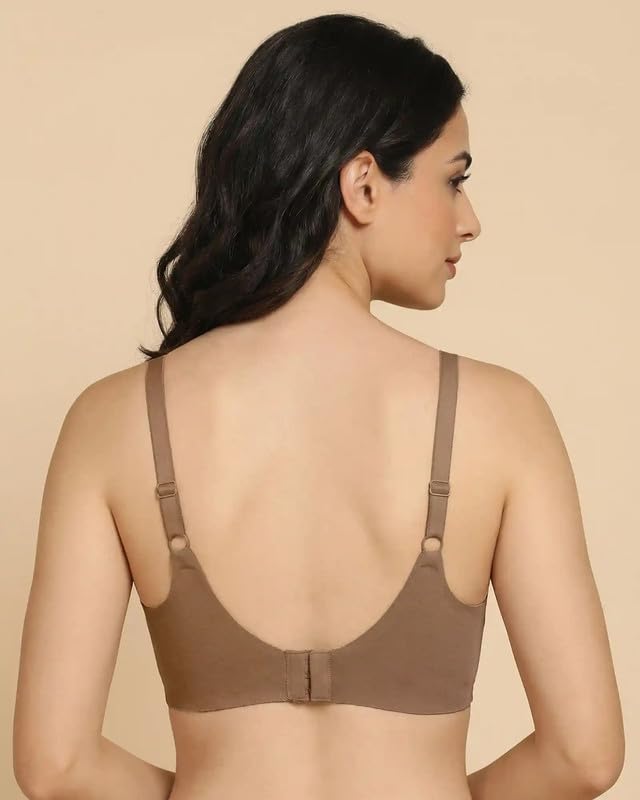 Image of Tweens Cotton Non-Padded Bonded Bra for Women | Full Coverage Wire-Free Bra | Hidden Concealer | Seamless No-Dig Comfort | Breathable Cotton | Elastic-Free Bottom Band & Side Wings | Pack of 1|
