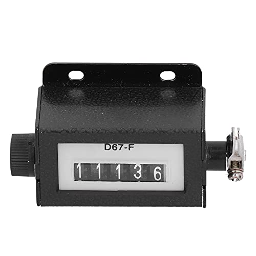 D67‑F 5-stelliger Mechanischer Industrielle Steuerungskomponenten Zähler Zähler, 0-999999 Metall, Manuell Rückstellbarer Handzugzähler, Genaues Zählen,Schalter