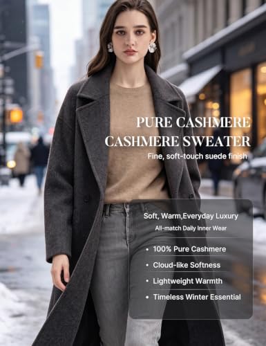 Chanyarn 100% kaszmirowy sweter z okrągłym dekoltem, Dark Red26088, M