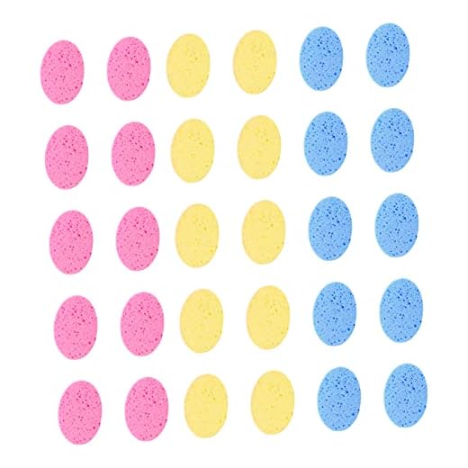 FOMIYES Base De Maquiagem Esponja Konjac Esponja Esponja Para El Cuerpo 30 Pçs Esponja Demaquilante Para Olhos Almofadas Removedora De Maquiagem Facial Bucha Esponja De Limpeza De