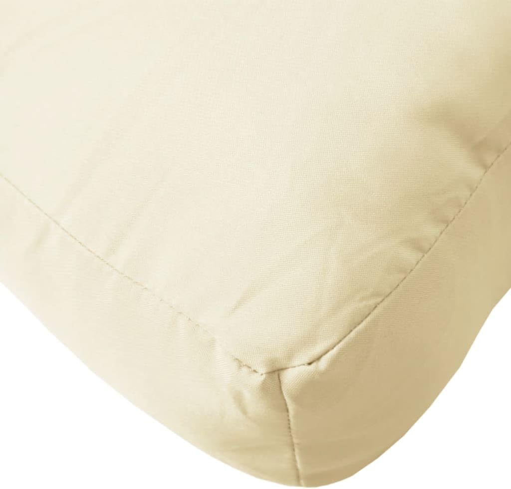 vidaXL Pallet Cushion Cream 100% Polyester 23.6 x 15.7 x 4.7 in