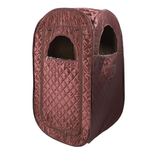 Boîte de Sauna, 4,76 Pieds de Poisson-Pluie - Pliage Sauna à Vapeur plié Vantable avec Machine à Vapeur 3L pour la Maison (Plug UE 220V)