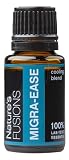 Nature&rsquo;s Fusions MigraEase Pure Essential Oil Blend (15ml) - Peppermint, Lavender, Ginger, Roman & German Chamomile, Blue Tansy, and Helichrysum