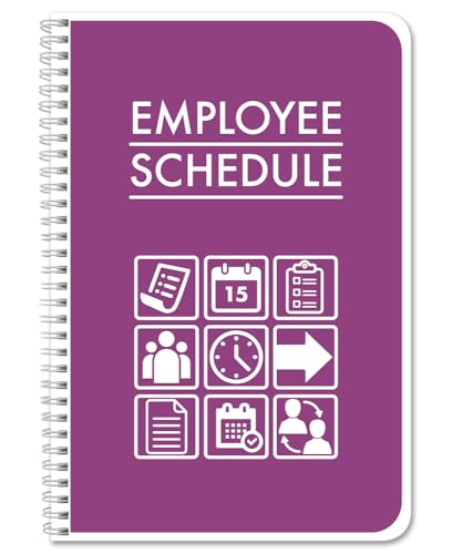 BookFactory Employee Work Schedule Planner/Business Employee Schedule Tracking Notebook/Journal/Log Book - 120 Pages, 6'' x 9'' (BX) (Made in USA)