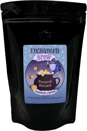 Amazon.com: Enchanted Brew Café con sabor gourmet de pan de plátano, granos  de café arábica de tostado medio con infusión artesanal – bolsa de 8 onzas,  grano entero : Todo lo demás