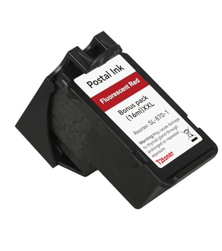 High Capacity SL-870-1 XXL Red Ink Cartridge Compatible SL870-1 SL8701 XXL Fluorescent Red Ink Replacement for The PB New SendPro Mailstation Postage Meter (CSD1) Machine (1pack)(16ml) - Thumbnail 4