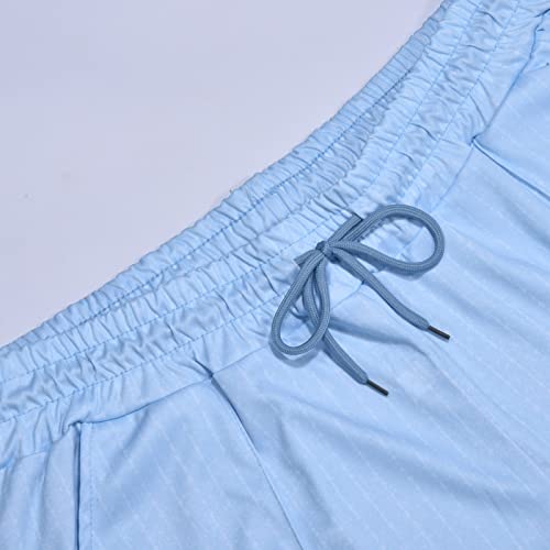 Douhen Mens Pants Casual Mens Casual Linen Pants Loose Fit Straight Legs Elastic Waist Trousers Summer Beach (Blue, 3X-Large) Trousers For Men Relaxed Fit Men's High Stretch Multi-Pocket Skinny Cargo Pants, Outdoor Trousers Casual Cargo Joggers For Men Travel Hiking Khaki Pants Mens 230515 #TOP3