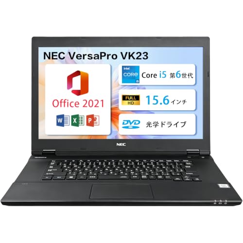 NEC �m�[�g�p�\�R�� VersaPro VK23�A15.6�C���`(1920×1080) �p�\�R�� Office���ځA��6����core i5 �m�[�gPC ���S�ҁAWin11�ADVD���U (�����ςݕi)