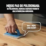 OLI-NATURA Padset z uchwytem ręcznym i 20 podkładkami - Kompletny zestaw do profesjonalnego nakładania oleju na drewno - Podkładki do masażu i polerowania