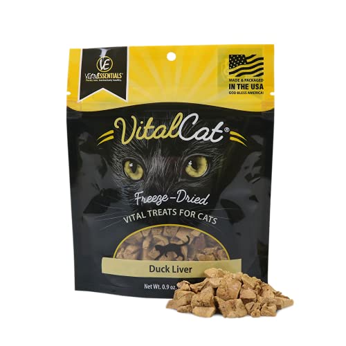 Vital Essentials Freeze Dried Cat Treats, Duck Liver 0.9 Oz #TOP10