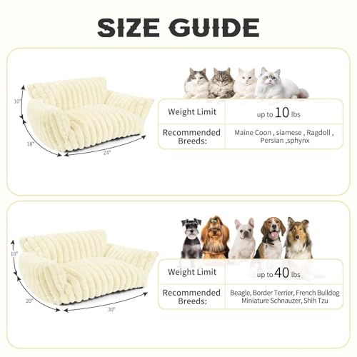 image for Pesonlook Cute Cat Couch for Pets - Fluffy Cat beds with Premium Soft 