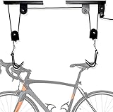 Bike Lift Hoist for Garage Bicycle Ceiling Hoist Ceiling-Mounted Bike Lift Pulley Hanging System 50lbs Capacity (type1)