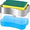 New 2026 Version Soap Dispenser with Added Features – Premium Quality Dish Soap Dispenser – Countertop Kitchen Soap Dispenser, Sink Dish Washing 13 Ounces (Sponge Included)