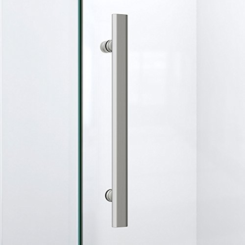 Dreamline Prism Lux 42 In. X 74 3/4 In. Fully Frameless Neo-Angle Shower Enclosure In Brushed Nickel With White Base, Dl-6053-04 #TOP5