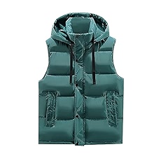 YOUYING Hooded Puffer Vests for Men Full Zipper Lightweight