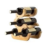IUYIXWFP Weinregal, Weinregal aus Bambusholz für die Arbeitsplatte, Weinlagerregal für mehrere Flaschen, Weinflaschenregal, für die Theke,B