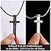 M MOOHAM Easter Gifts for Men Boy Cross Necklace - Silver Black Stainless Steel Bible Verse Cross Chain Pendant Necklaces for Men Teen Boy American Flag Religious Christian Jewelry Gifts 18 Inches