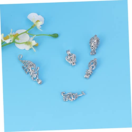 SEWACC 10 Pçs Colar De Prata Pingente Colar Pérola Neclace Liga Slide Pingente Pulseira Encantos Faç