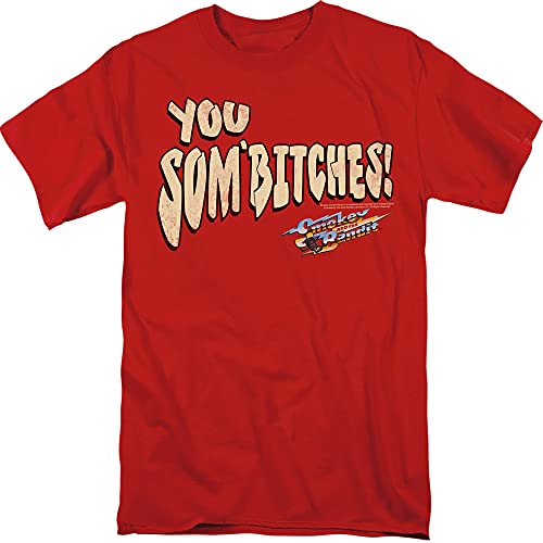Smokey and The Bandit Action Comedy Trucking Movie Sombitch Adult T-Shirt Tee Red