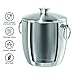 OGGI Double Wall Stainless Steel Ice Bucket - Insulated Ice Bucket with Elegant Steel Lid, Classic Handles & Stainless Steel Ice Tongs - Great for Home Bar, Chilling Beer, Champagne and Wine - 3 qt