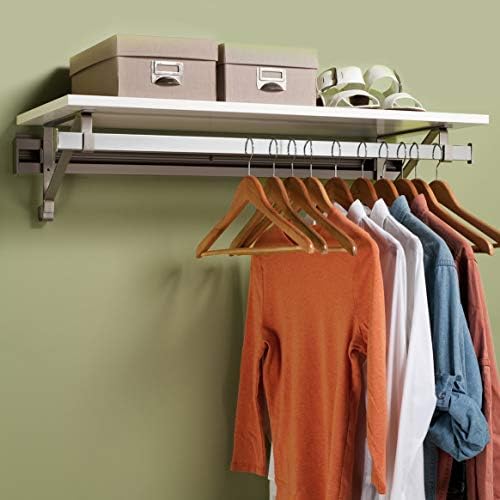 Arrange A Space Arrrange a Space RCMSY Best 32" Single Shelf/Hang Rod Kit White Closet System