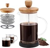 Photo Gallery topyond caffettiera premium french press resistente al calore, vetro ad alto contenuto borosilicato, design in bamb? funzione di filtraggio, per la casa, l ufficio(large) Photo Gallery topyond caffettiera premium french press resistente al calore, vetro ad alto contenuto borosilicato, design in bamb? funzione di filtraggio, per la casa, l ufficio(large)