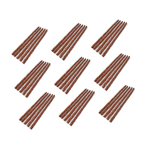 Zerodeko 30Pcs Tire Puncture Repair Strips Sealer Brown Tubeless Tire Repair Kit for Motorcycles Cars Bicycles Quick for Flat Tires Essential Automotive Tool