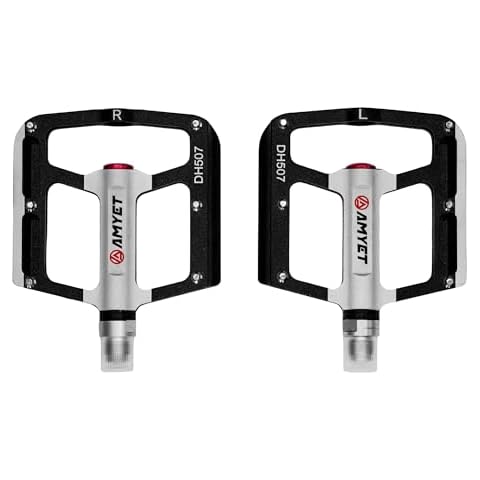 AMYET Cycling Pedals - Lightweight & Durable Pedals Composite G60 EB26 S8 ARES | Pedals with Sealed Bearings Cover