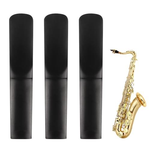 3pcs Clarinet Reeds Set - 3 Hardness Levels (1.0, 1.5, 2.0) Reeds for Clarinet, ABS Plastic Clarinet Traditional Style Reed for Beginners, Students & Intermediate Players