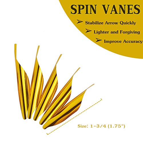 M.sjumpper Archery Spin Vanes 1.75 Inch Ring-Wing Helical Vane Offset Fletches For Diy Arrows Shafts (36 Pack) #TOP1