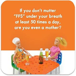 Bold & Bright - Funny 'Mutter FFS' Coaster - Small Gift Ideas For Her Mum - Friends Birthday - Colleague Work Office - New Home Gift - Presents For Ladies Women - Sold By Brainbox Candy