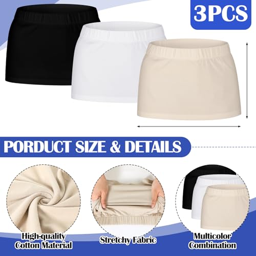 Zoooyawn 3 Pcs Shirt Extenders for Women Shirt Layering Extension Cami-shirt Layering Extension Half Slips Cleavage Cover for Women Cover Waist2