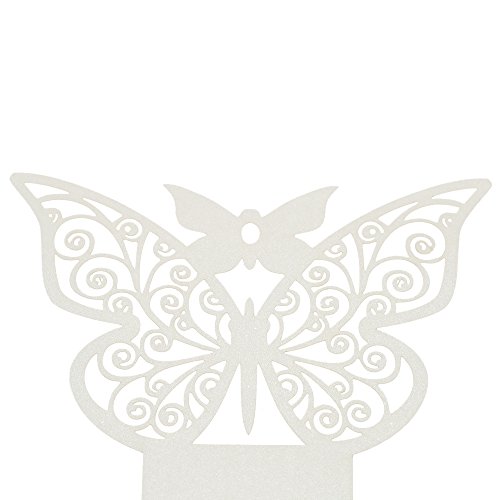 Decdeal Caixas de doces com fita delicada esculpida borboleta elegante bolsa de doces para festa de
