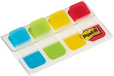 Post-it 15.8 x 38.1 mm Strong Index - Aqua/Lime/Yellow/Red (Pack of 40)