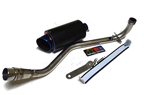 Aodonly Racing Low Mount Exhaust Stainless Steel Blue Titanium Color For Kawasaki Z125 Z125 Pro All Model #TOP3