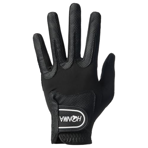 Honma Golf Glove For Men Left Hand, All Weather Breathable Glove,Synthetic Leather With Nylon-Spandex Panels,Durable With Compact Hanging Box,S