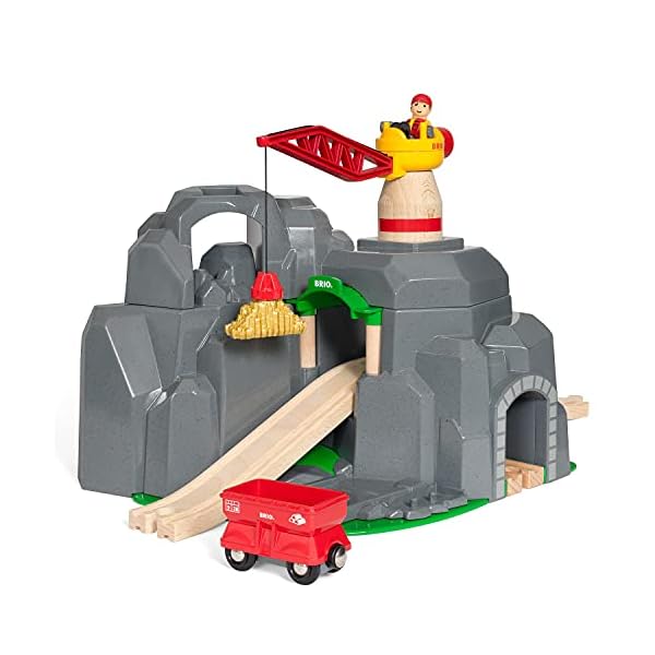 BRIO World 33889 Große Goldmine mit Sound-Tunnel – Zubehör Holzeisenbahn & World 33772 Großes Schienensortiment 50 Teile… – Bild 3