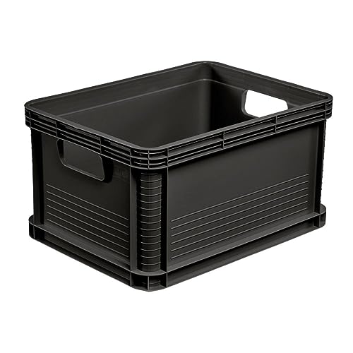 keeeper Transportbox-Set 8-teilig, Stapelbar, Polypropylen, 8 x 20 l, Robert, Graphit-Grau