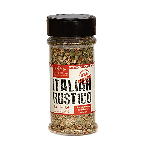 The Spice Lab Italian Rustico Seasoning – Gluten Free & Non-Gmo - Tuscan Pasta Sauce And Pizza Seasoning – 2.8 Oz Shaker Jar - All Natural Kosher Italian Rub For Poultry, Beef & More - 7093 #TOP11