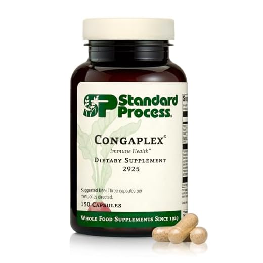 Standard Process Congaplex - Whole Food RNA Supplement, Antioxidant, Immune Support with Thymus, Shiitake, Reishi Mushroom Powder, Organic Sweet Potato, Wheat Germ, Vitamin A and More - 150 Capsules