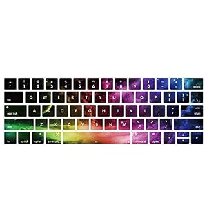 Image of Funut MacBook Keyboard Cover for 2016-2018 Pro 13 Pro 15 Inch with Touch Bar, Washable Silicone Keyboard Skin for Pro 13 (A1706 A1989) & Pro 15 (A1707 A1990) with Touch Bar - Nebula
