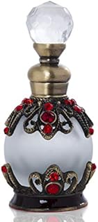 YU FENG 15ml Crystals Bejewelled Refillable Perfume Bottle Antique Fancy Round Fragrance Restoring Containers