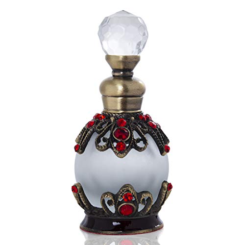 YU FENG Decorative Glass Perfume Bottle Empty Refillable Rhinestones Jeweled